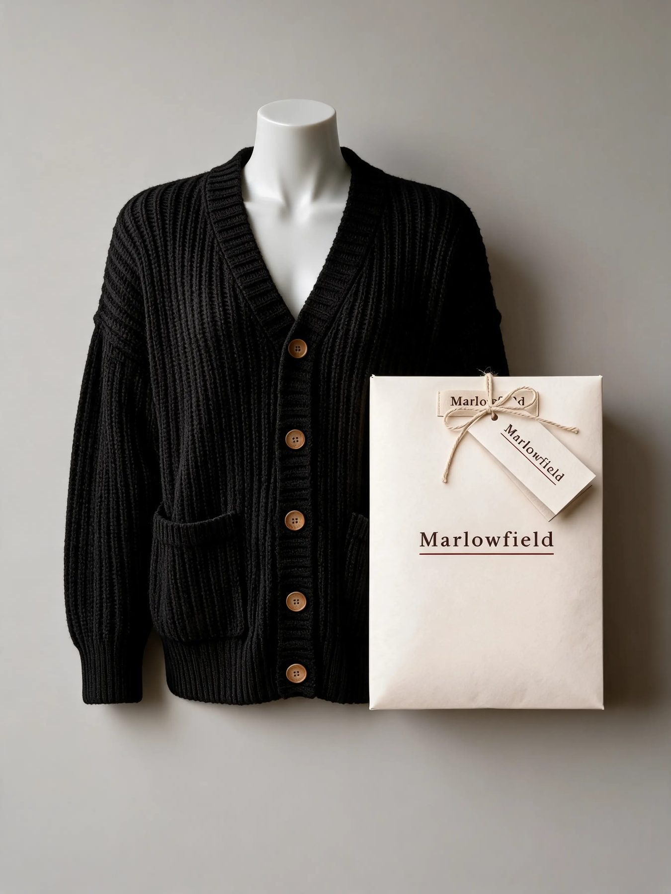 Ribbed Fisherman Cardigan