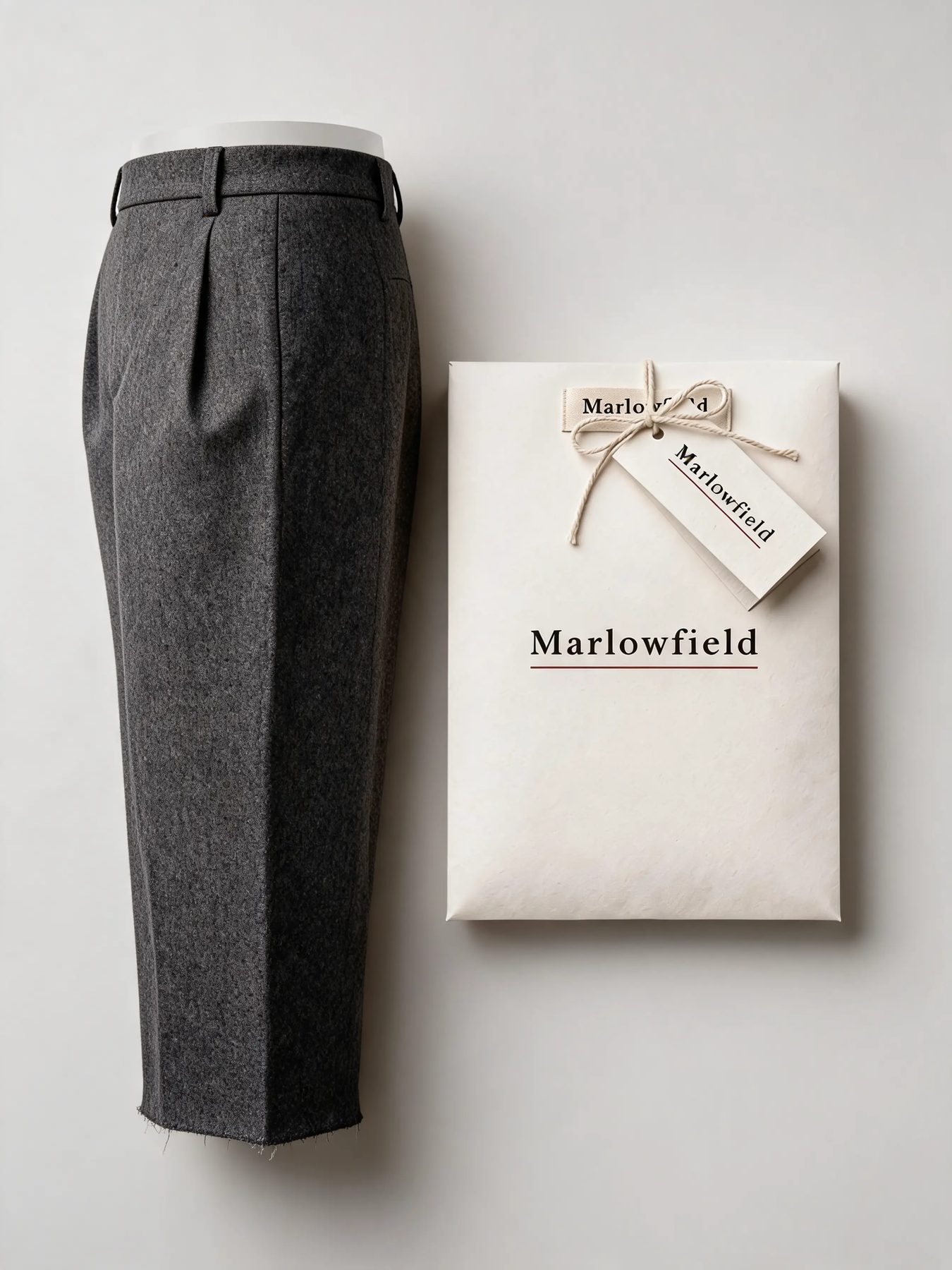 Pleated Wool Trouser